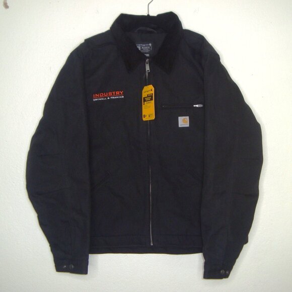NWT Carhartt Black Duck Canvas Blanket Lined Relaxed Fit Detroit Jacket - Picture 1 of 13